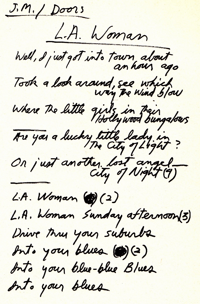 The Doors - LA Woman lyrics (674x1024)