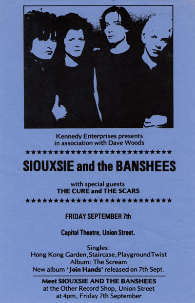 Siouxsie &amp; The Banshees - 1979 Aberdeen poster